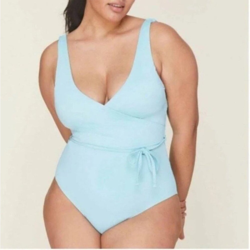 Andie Swim The Belmar One Piece Cabana Blue Size Medium